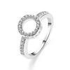 Moda Europea y Americana Anillo de Venta Caliente Elegante Elegante Anillo de Círculo de Diamantes Pulsera Geométrica con Microincrustaciones para Mujer Joyería Nupcial