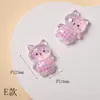 Accesorios de Resina Piezas Joyería DIY Animales Pequeños Pegamento AB Brillo Facetado Oso de Dibujos Animados Pegatinas de Resina
