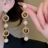 Brincos redondos com gotas de óleo estilo Maillard, luxo leve, alta qualidade, modernos, ear cuffs simples, elegantes e versáteis, brincos de nicho para mulheres