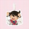 Detective Conan Kudo Shinichi Kaitou Kid Haibara Ai Etiqueta de Bagagem Pingente de Mochila Chaveiro Decoração de Emblema