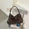 Bolso Tote de Cuadros Simple Estilo Coreano 2026 Nuevo para Debajo del Brazo Bolso de Hombro Único Versátil de Moda para Viajes Diarios