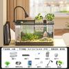 Kuo Ting Hogar Nuevo Acuario Pecera Escritorio Ecológico Plástico Transparente Sala de Estar Paisaje Pequeño y Mediano Personas Perezosas Cambiar Agua