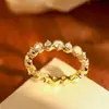 Estilo de moda S925 Plateado con Oro de 18K Anillo Redondo de Moissanita de 2.5mm Venta Cruzada Mejor Vendido para Mujeres Anillo de Boda
