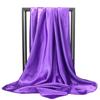 Pañuelo cuadrado grande de color sólido 90cm pañuelo casual malayo pañuelo de regalo de seda artificial chal monocromático pañuelo barato al por mayor