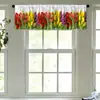 1 pieza patrón multicolor cortina corta cortina de cocina media cortina transfronteriza decoración ventana pequeña poliéster algodón
