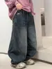 Pantalones de otoño para niños, estilo primavera y otoño, nueva colección 2026, pantalones vaqueros, pantalones largos casuales de pierna ancha para niños, modernos para niños mayores