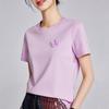 Camiseta de Algodón de Alta Calidad Bordada con Mariposa para Mujer 2026 Nuevo Verano Cuello Redondo Manga Corta Fresca Algodón de Seda 1688 Top Ins
