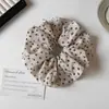 Goma de pelo retro floral estampada, Cinchuelo versátil estilo coreano, Accesorio para el cabello de chica artística, Nueva banda elástica
