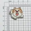 Acrílico Desenho Animado Fofo Cachorro Cor Branca e Café Acessório DIY Patches Insígnias Broches Infantis Venda por Atacado