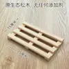 Estante de Almacenamiento de Cocina de Tronco de Madera de Pino Almacenamiento Sencillo Almohadilla Aislante de Calor a Prueba de Humedad Mini Bandeja Alfombrilla para Mascotas Soporte para Plantas