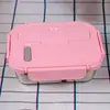 Fiambrera de Vidrio de Borosilicato Alto con Compartimentos, Gran Capacidad, Segura para Microondas y Refrigerador, Contenedor de Almacenamiento Rectangular Resistente a Altas Temperaturas