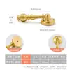 Novo Pingente Estilo Chinês Retrô Maçaneta de Gaveta de Latão Sólido, Puxador de Anel Dourado Antigo de Furo Único para Armário e Porta de Guarda-Roupa