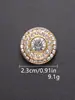 Botones Redondos Dorados Tachonados con Diamantes, Más Vendidos Transfronterizos para Suéteres, Abrigos, Zapatos y Sombreros, Botones Decorativos Cosidos a Mano, Bricolaje, en Stock