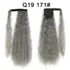 Al por mayor transfronterizo Europa pegatina mágica permanente de maíz peluca de cola de caballo cabello largo rizado esponjoso para mujer extensiones de cabello de onda de agua cola de caballo