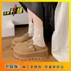 Zapatos Birkenstock con Plataforma de Suela Gruesa para Aumentar la Altura para Mujeres Bajitas, Nuevo Estilo Verano 2026, Medias Zapatillas de Dedo Cerrado, Calzado de Exterior de Moda, Versátil para Mujeres
