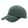 Gorra de béisbol de seis paneles lavada color liso visera curva gorra de papá sombrero de sol de mezclilla estilo gorra de béisbol lavada vintage