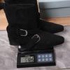 Hebilla de Cinturón Volteable de Dos Piezas Otoño e Invierno Tacón Grueso 2025 Estilo Nuevo de Nicho Occidental Botas de Montar para Mujer Diseño Usar Una Bota