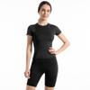 Conjunto de Shorts de Yoga Five-Point Esportivo para Corrida Fitness de Verão, Absorvente de Suor, Secagem Rápida, Ajustado, Manga Curta, para Uso Externo