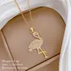 [Acero de Titanio] Collar con Colgante de Zirconia en Forma de Llave con Diamantes Completos, Estilo Palacio Lujoso, Cadena Versátil para la Clavícula para Mujeres, Cadena de Acero de Titanio