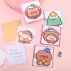 Tarjetas de felicitación navideñas de dibujos animados para estudiantes y niños, tarjetas de bendición, tarjetas ceremoniales navideñas de oficina, postales navideñas