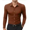 Camisa de Manga Larga para Hombre de Nueva Colección Primavera-Otoño Transfronteriza con Estampado 3D, Moderna, Anti-arrugas, Estilo Cárdigan Casual