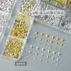 Accesorios para Uñas con Destellos Transfronterizos Set de Remaches en Forma de Corazón de 6 Compartimentos Decoración para Uñas Metálica en Forma de Corazón Accesorios para DIY Forma de Corazón