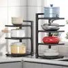 Estante de Almacenamiento para Ollas, Estante de Ollas en Capas para el Gabinete, Estante de Almacenamiento para Cocina, Estante Multifuncional Doméstico de Múltiples Niveles para Debajo del Fregadero