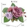 Nueva Flor de Pastel Delicada Naranja Artificial Decoración de Hogar Otoño Rosa de Simulación Adornos de Flores Falsas Venta Caliente Transfronteriza