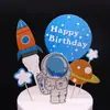 Astronauta Nave Espacial Foguete Ônibus Espacial Prato Espaço Cerâmica Macia Decoração Decoração de Bolo