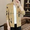 2023 primavera novo manga longa jacquard suéter masculino coreano moda masculina cardigan com decote em V atacado we9907