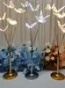 Nuevas Luces de Camino de Mariposas para Bodas Propuesta de Boda Luces de Estaca Luminosas de Acrílico para el Suelo Accesorios Decorativos Dorados