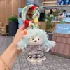 Suéter Fofo, Saia Xadrez, Peruca, Pingente Chaveiro de Urso, Boneca de Pelúcia, Pingente de Bolsa de Desenho Animado para Mulheres