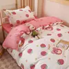 Nuevo Juego de Ropa de Cama Individual de Algodón con Aloe Vera para Dormitorio Estudiantil, Funda de Edredón Individual para Cama Matrimonial