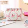 Bolsa para guardar labiales de mujer portátil de cierre automático con resorte estampado bolsa de cosméticos mini monedero para llaves y monedas