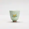 Caneca Moji Flor Pintada à Mão Conjunto de Chá Kung Fu Cerâmica Cor Sob Esmalte Xícara de Chá Doméstica Literati Cabaça Bergamota Copo
