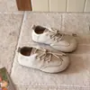 Zapatos Individuales de Cordones Bajos Redondos Retro para Mujer 2026 Verano Nuevos de Moda Cómodos Suela Suave Casual Deportivos Zapatos de Entrenamiento Alemanes