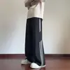 Pantalones de Seda Helada de Secado Rápido a Rayas para Hombre, Verano, Finos, Holgados, Pierna Ancha, Pantalones Deportivos para Chicos, Pantalones Casuales para Jóvenes