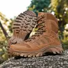 Botas de Combate de Tamanho Grande Transfronteiriças para Homens, Botas de Caminhada ao Ar Livre de Cano Alto, Botas de Campo Antiderrapantes, Botas Táticas de Caminhada Masculinas, Venda Direta da Fábrica