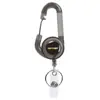Mochila Retrátil com Mola Armazenamento Cinto para Garrafa de Água Clipe de Chaveiro Portátil Fácil de Puxar Preto