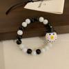2023 nuevo estilo muñeco de nieve de esmalte artificial Hombre Panqueque Árbol de Navidad dulce lindo todo-partido pulsera de cuentas roja verde