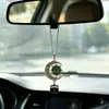 Decoración de coche con escritura árabe, estrella y luna, con incrustaciones de diamantes, adorno colgante giratorio para el interior del coche, fabricante, colgante para coche