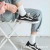 Calcetines de algodón de suministro de puesto calcetines de media caña para hombre absorbentes de sudor calcetines de color sólido para hombre para negocios venta al por mayor empaque independiente