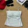 Camiseta de Verão Plissada Pure Wish com Bojo Estilo Menina Doce Picante Roupa Externa Emagrecedora Costas Bonitas Sem Mangas Camisola Feminina