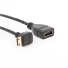 Cabo Mini HDMI de Alta Definição Adaptador Mini HDMI Macho para HDMI Fêmea em Ângulo Reto Cabo Adaptador de 90 Graus Pequeno para Grande