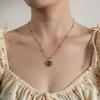 Collar con colgante de amor coreano que cambia de color en verano, joyería para mujer, diseño simple de nicho, accesorios de collar de aleación de alta gama