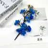 Galho Artificial de Flor de Ameixa de Ano Novo Decoração de Bolo Ornamento para Aniversário Assando Topper Grande Inserção Adereço Decoração de Casa Vermelho