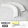 Canaleta de luz inclinada con forma de arco tan fina como el ala de una cigarra techo suspendido canaleta de luz reflectante techo con patrón sinuoso perfil de aluminio de techo luz lineal para lavado de paredes