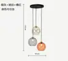 Lámpara Colgante de Bola de Cristal de Patrón de Agua Colorida Cóncava-Convexa Moderna Nórdica Lámpara de Mesita de Noche para Dormitorio Lámpara Colgante Creativa para Restaurante Bar