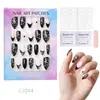 24 Peças de Unhas Postiças Usáveis para Adultos Produtos Acabados Transfronteiriços Patches de Manicure de Alta Qualidade Manicure Amêndoa Removível Atacado