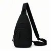 Bolso Cruzado Ligero Impermeable de Nailon Transfronterizo Acolchado Deportivo para Exteriores Bolso de Pecho para Mujer con Múltiples Compartimentos y Cremallera Bolsa de Almacenamiento para Viajes